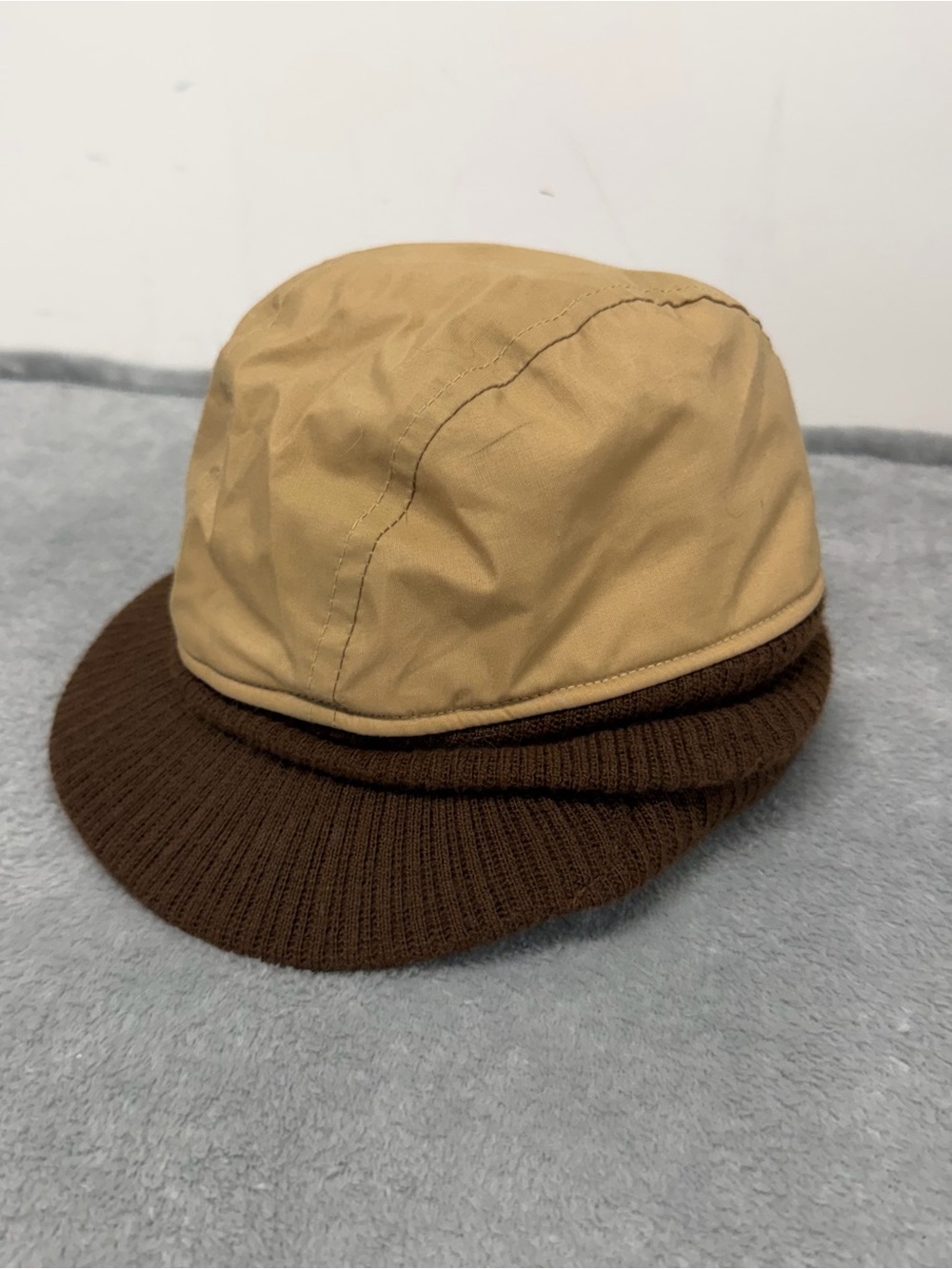 Vintage 80s Columbia Gore-Tex Insulated Ear Flap Hat Tan Brown Gorpcore